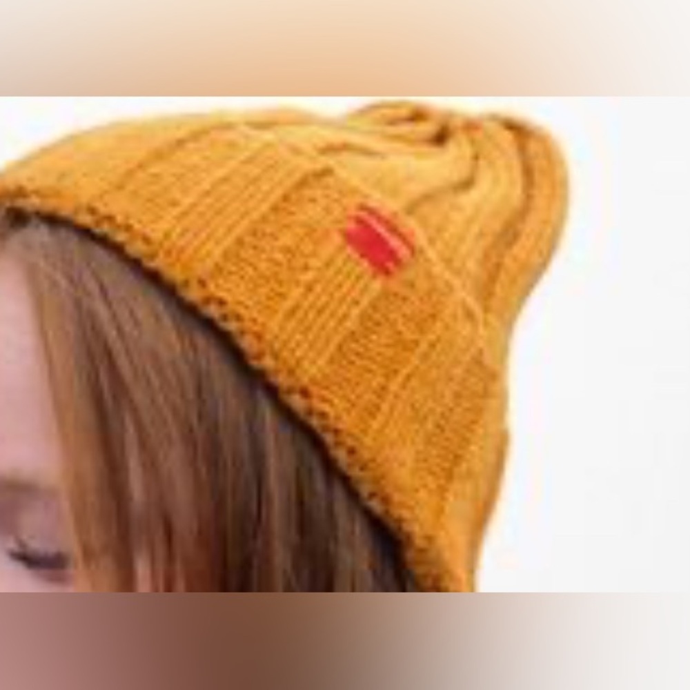 Urban Outfitters BDG Stitched Fisherman Beanie. NWT Orange - Picture 2 of 8